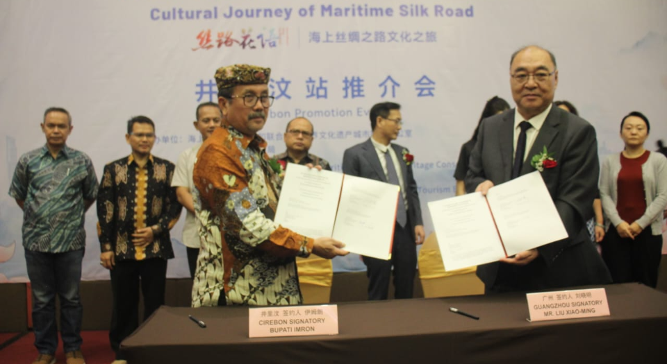 Pemkab Cirebon Teken Kerjasama Jalur Sutera Maritim dengan Pemkot Guangzhou China